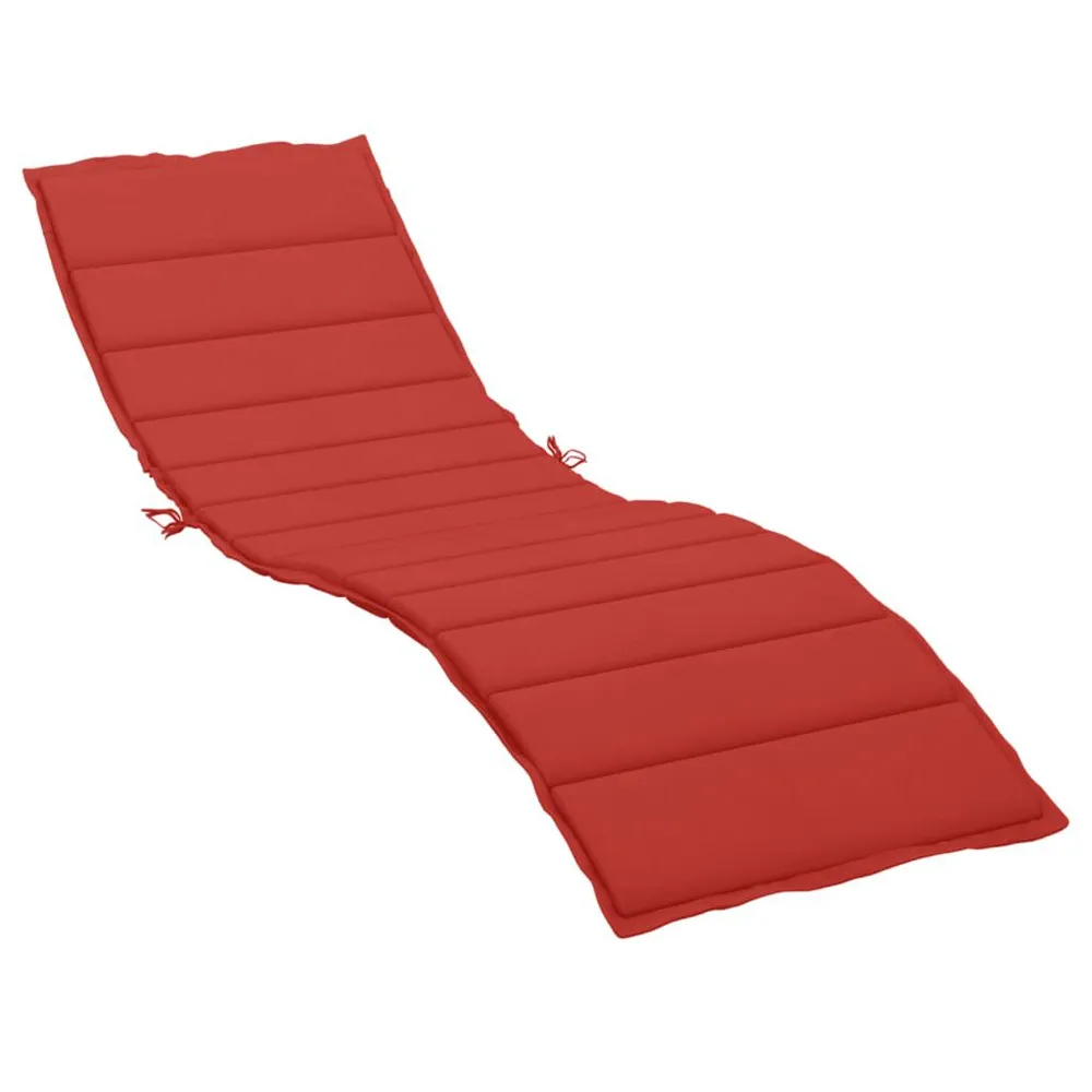 Enchimento de Penas Almofadão para espreguiçadeira 200x70x3 cm tecido oxford vermelho