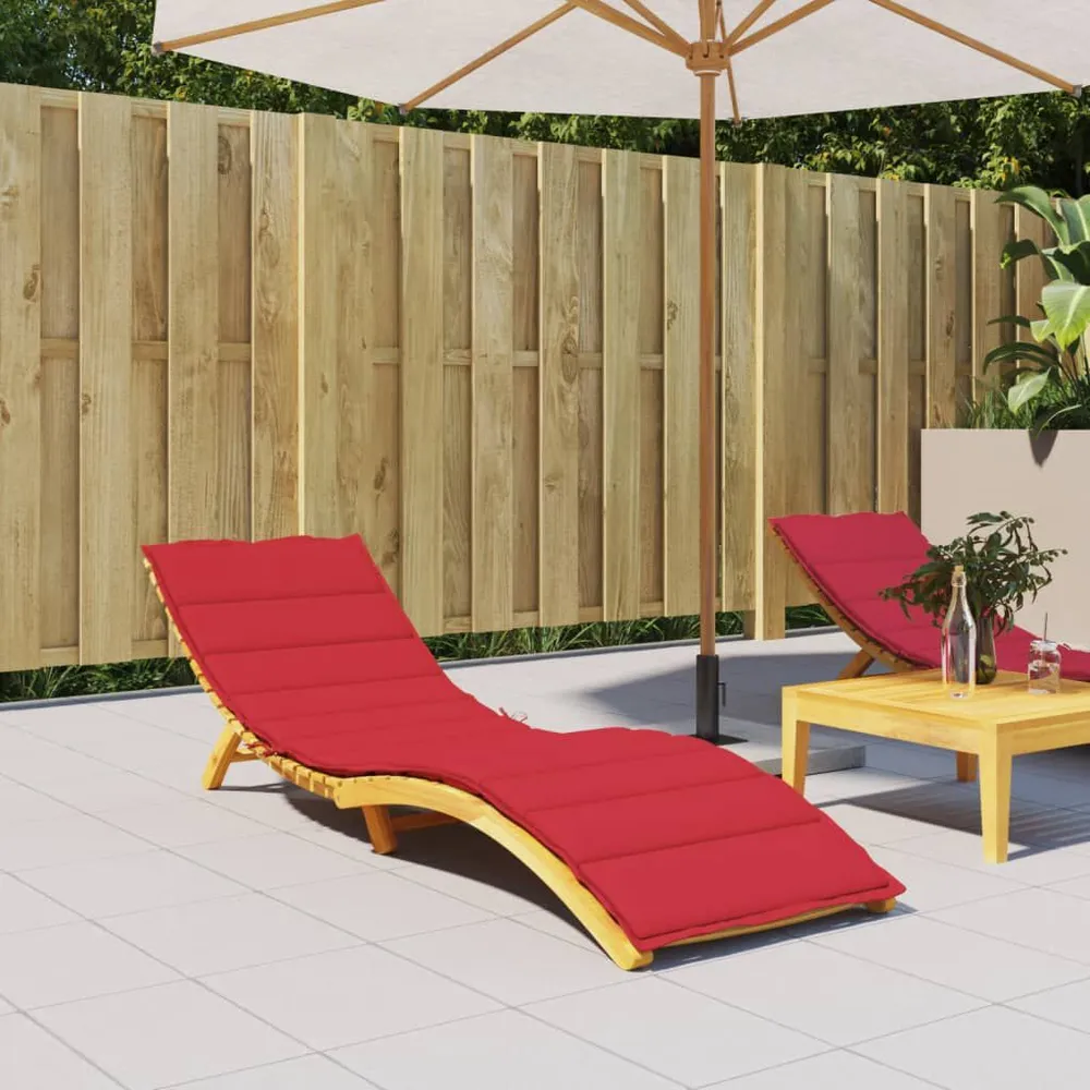 Enchimento de Penas Almofadão para espreguiçadeira 200x70x3 cm tecido oxford vermelho