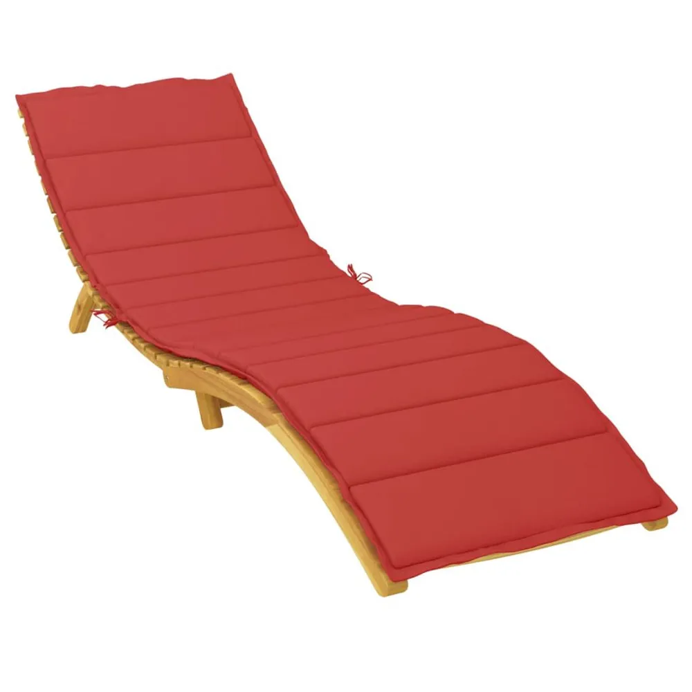 Enchimento de Penas Almofadão para espreguiçadeira 200x70x3 cm tecido oxford vermelho