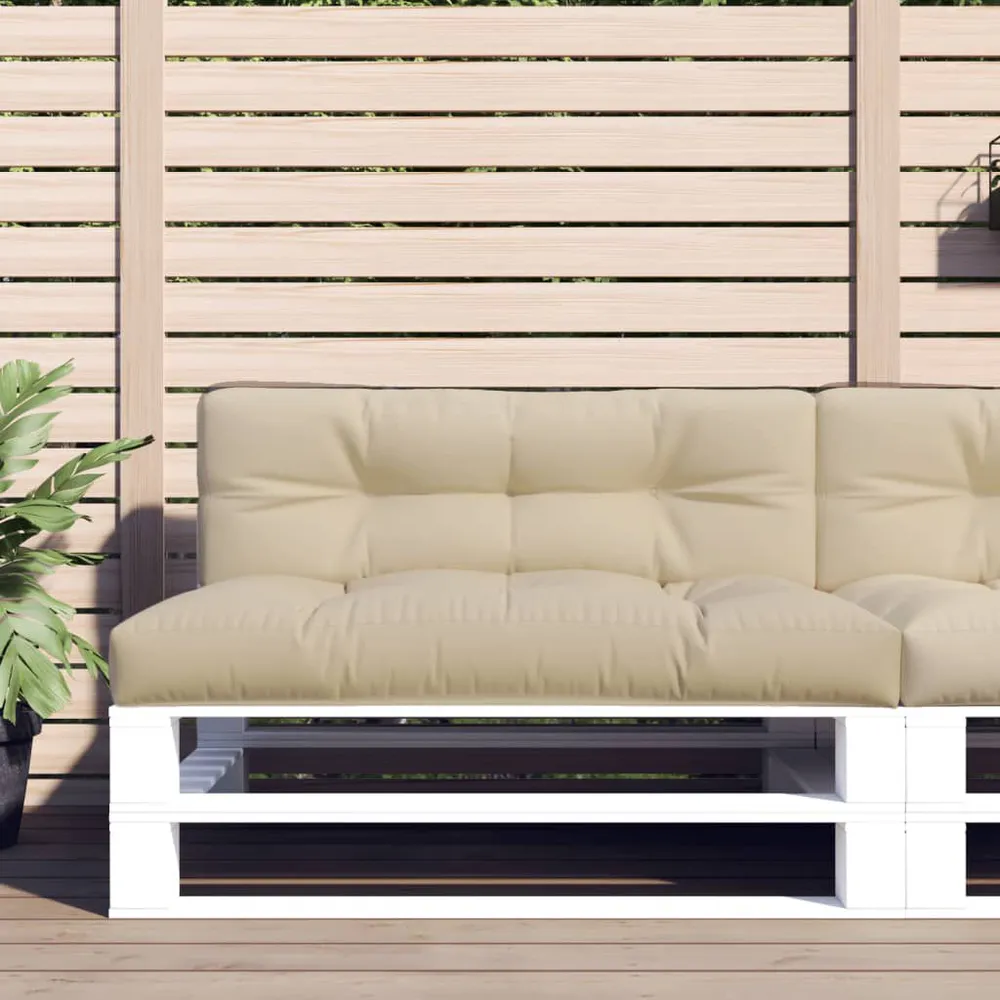 Premium Luxo Almofadão para sofá de paletes 120x40x12 cm tecido bege