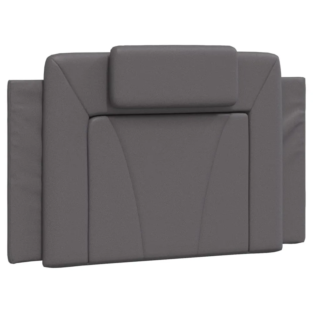 Almofada Decorativa Almofadão de cabeceira 90 cm couro artificial cinzento
