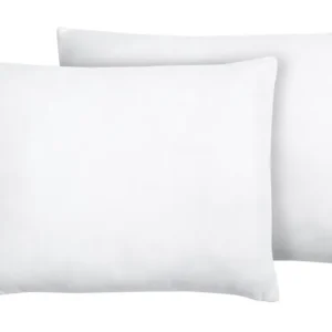Conjunto de 2 almofadas de baixo perfil em microfibra 50 x 60 cm ERRIGAL Lavável à Máquina