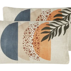 Conjunto de 2 almofadas decorativas multicoloridas 30 x 50 cm BROWALLIA para Sofá