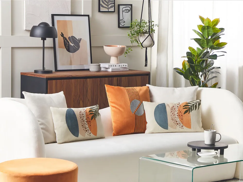 Conjunto de 2 almofadas decorativas multicoloridas 30 x 50 cm BROWALLIA para Sofá