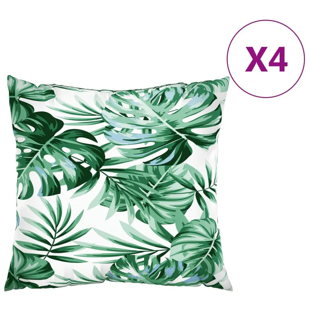 Almofadas de sofá 4 pcs 50x50 cm tecido padrão de folhas vidaXL