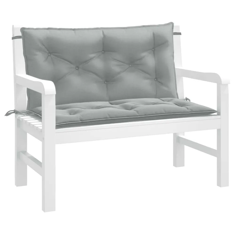Almofadões banco jardim 2pcs 100x50x7cm mesclado tecido vidaXL