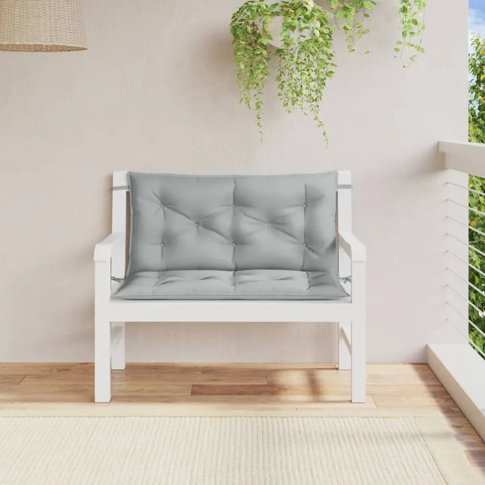 Almofadões banco jardim 2pcs 100x50x7cm mesclado tecido vidaXL