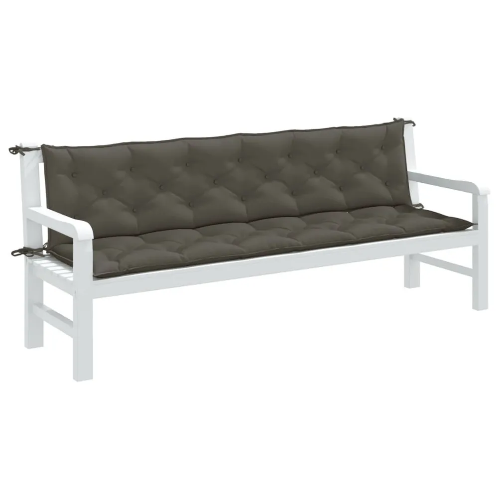 Almofadões banco jardim 2pcs 200x50x7cm mesclado tecido vidaXL