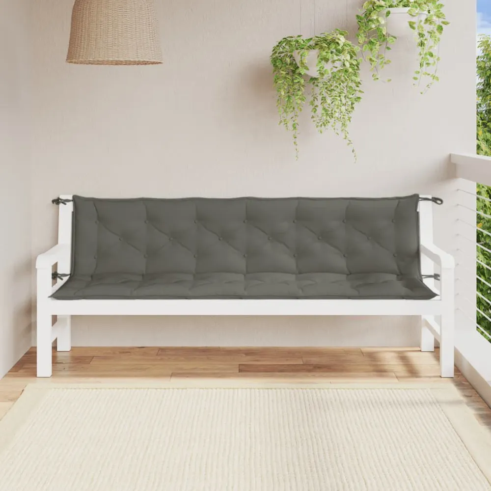 Almofadões banco jardim 2pcs 200x50x7cm mesclado tecido vidaXL