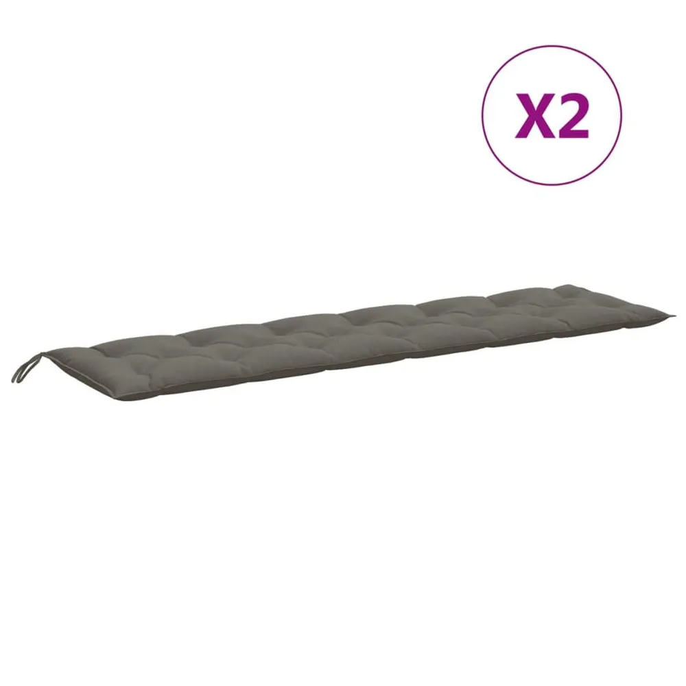 Almofadões banco jardim 2pcs 200x50x7cm mesclado tecido vidaXL