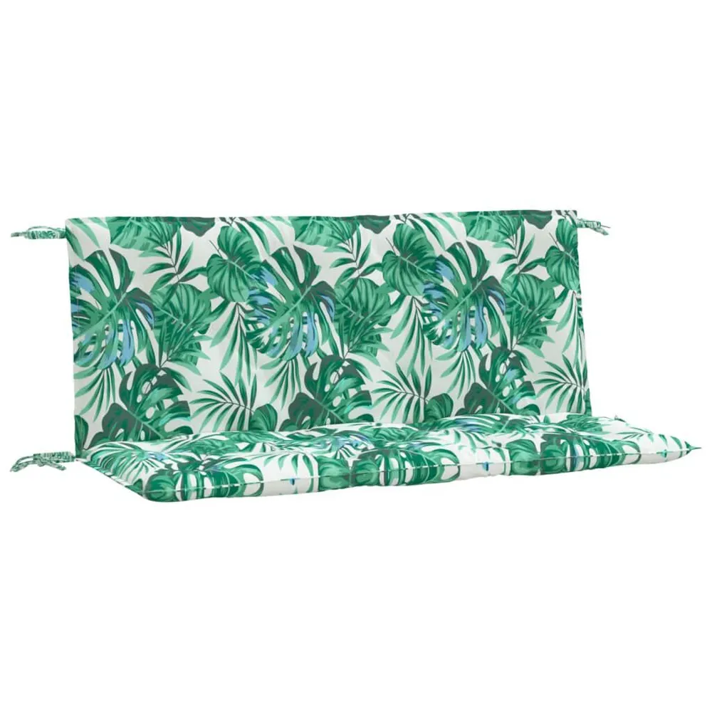 Almofadões banco jardim 2 pcs 120x50x7 cm oxford padrão folhas vidaXL