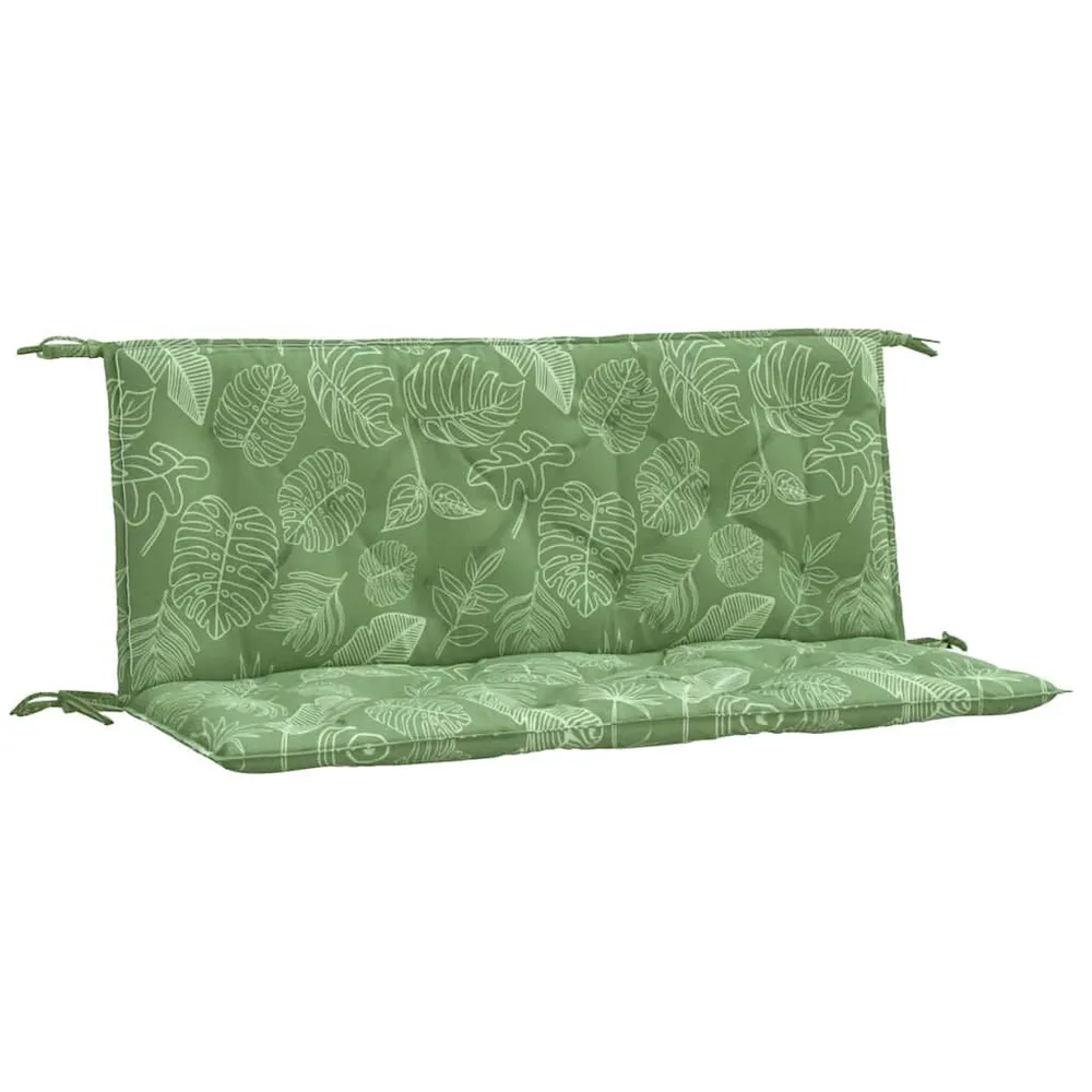 Almofadões banco jardim 2 pcs 120x50x7 cm tecido padrão folhas vidaXL