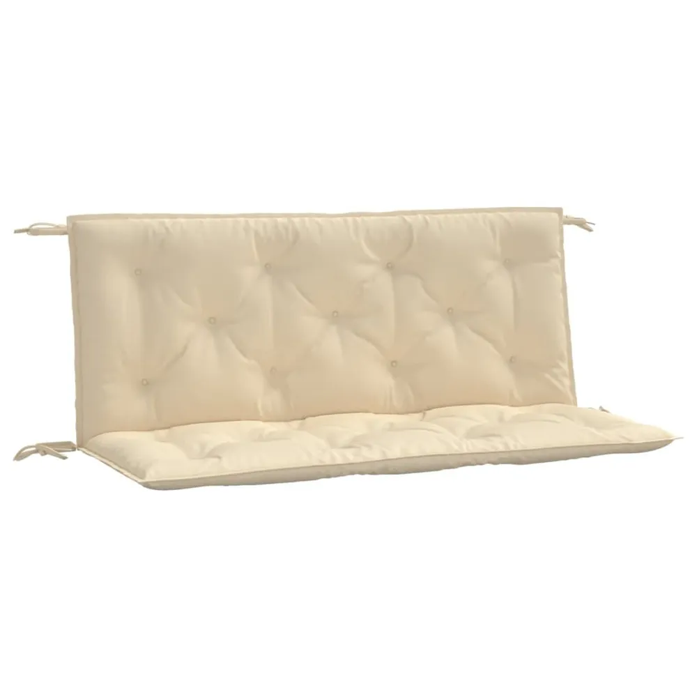 Almofadões banco jardim 2 pcs 120x50x7cm tecido oxford bege vidaXL