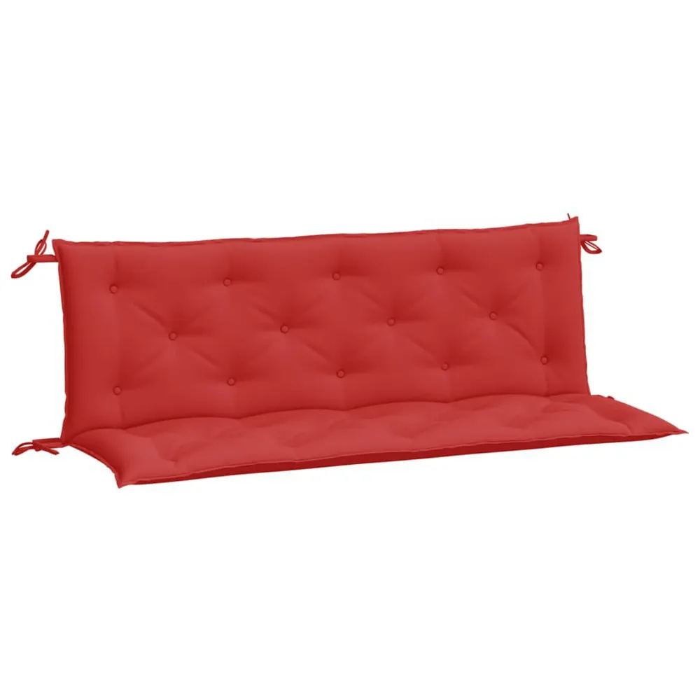 Almofadões banco jardim 2 pcs 150x50x7cm tecido oxford vermelho vidaXL