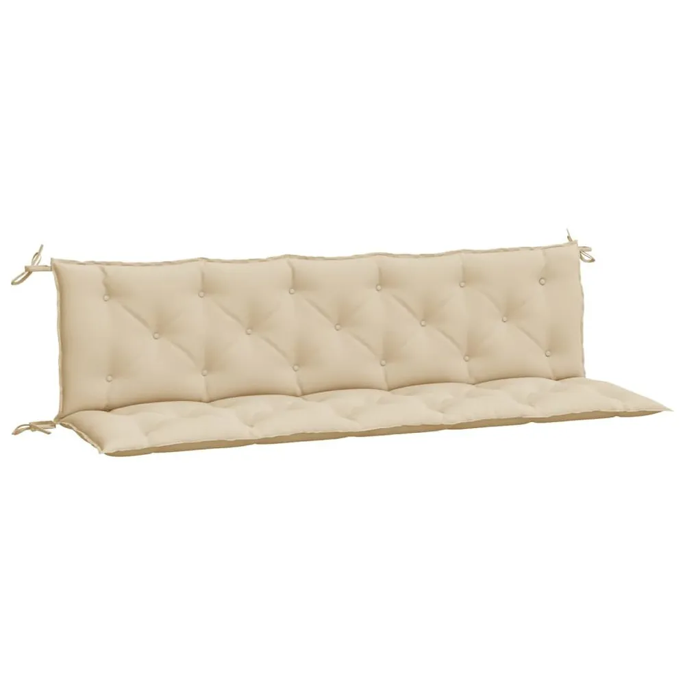 Almofadões banco jardim 2 pcs 180x50x7cm tecido oxford bege vidaXL