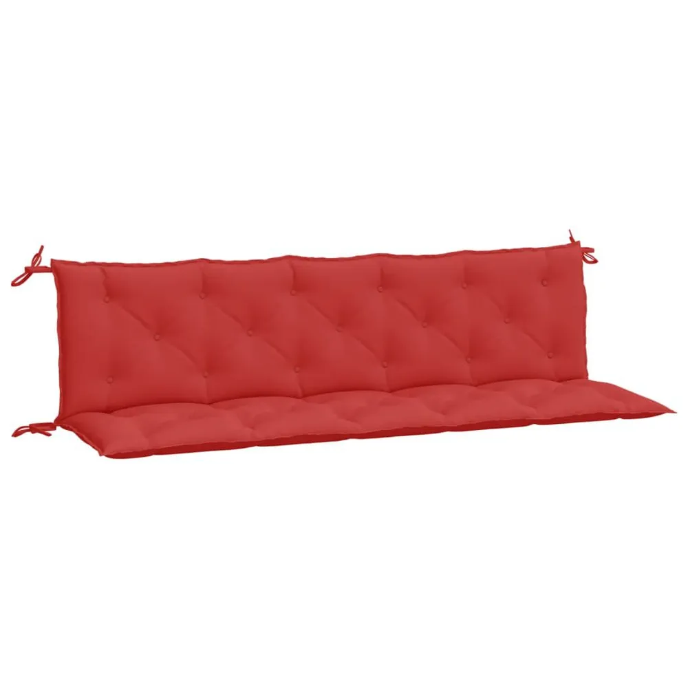 Almofadões banco jardim 2 pcs 180x50x7cm tecido oxford vermelho vidaXL