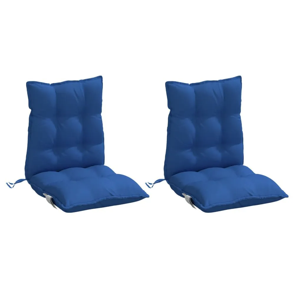 Almofadões cadeira encosto baixo 2 pcs tecido oxford azul real vidaXL