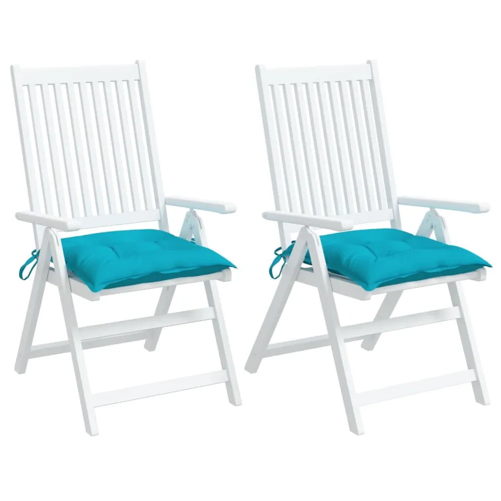 Almofadões de cadeira 2 pcs 50x50x7 cm tecido oxford turquesa vidaXL