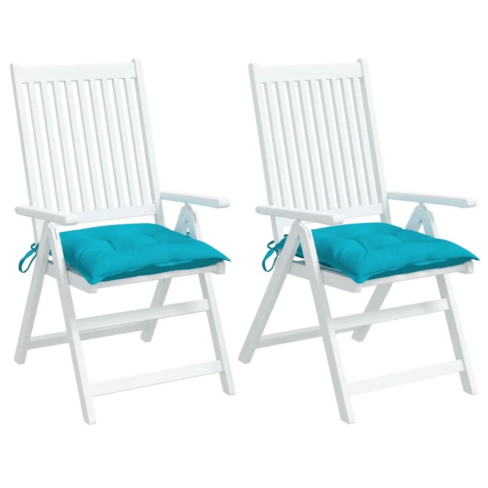 Almofadões de cadeira 2 pcs 50x50x7 cm tecido oxford turquesa vidaXL