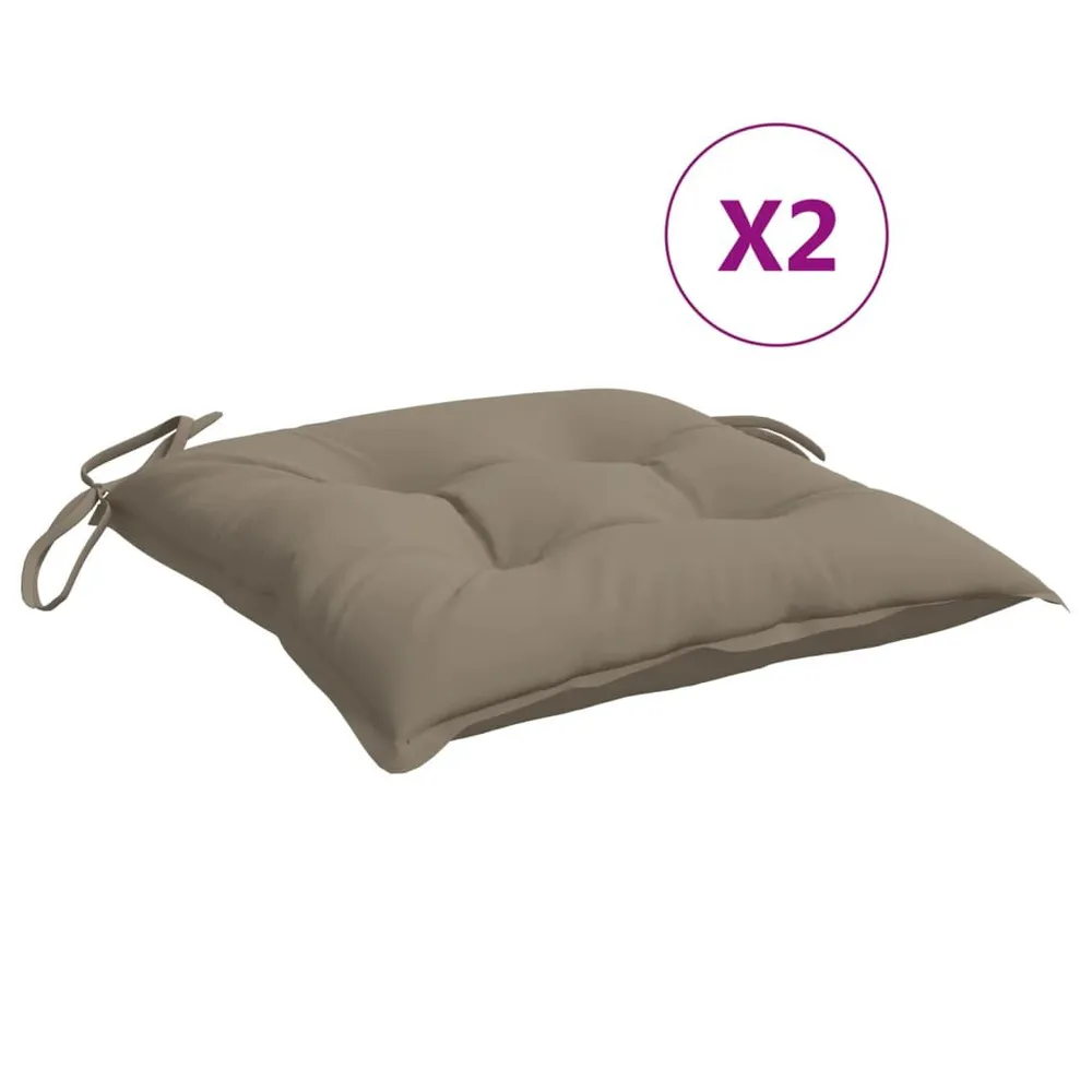 Almofadões de cadeira 2 pcs tecido oxford cinza-acastanhado vidaXL