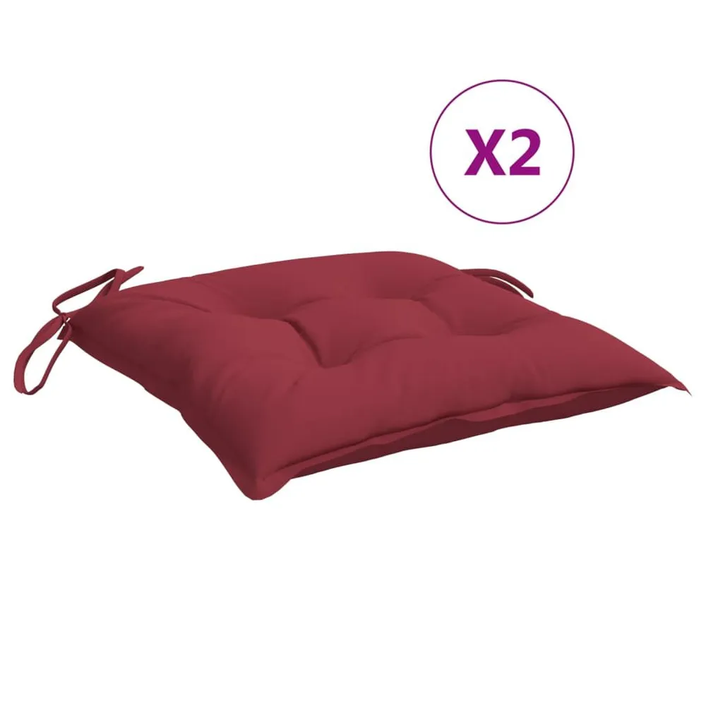 Almofadões de cadeira 2 pcs tecido oxford vermelho tinto vidaXL