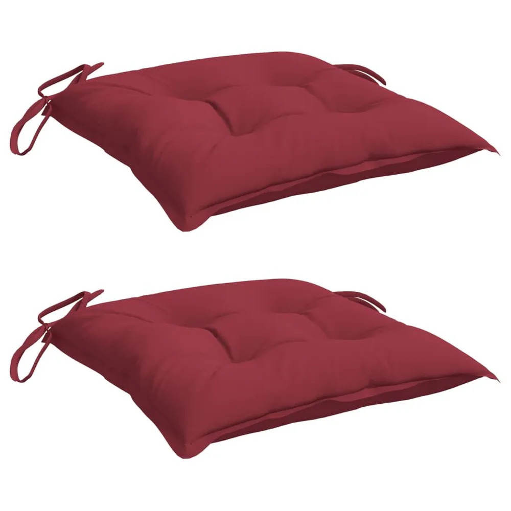 Almofadões de cadeira 2 pcs tecido oxford vermelho tinto vidaXL