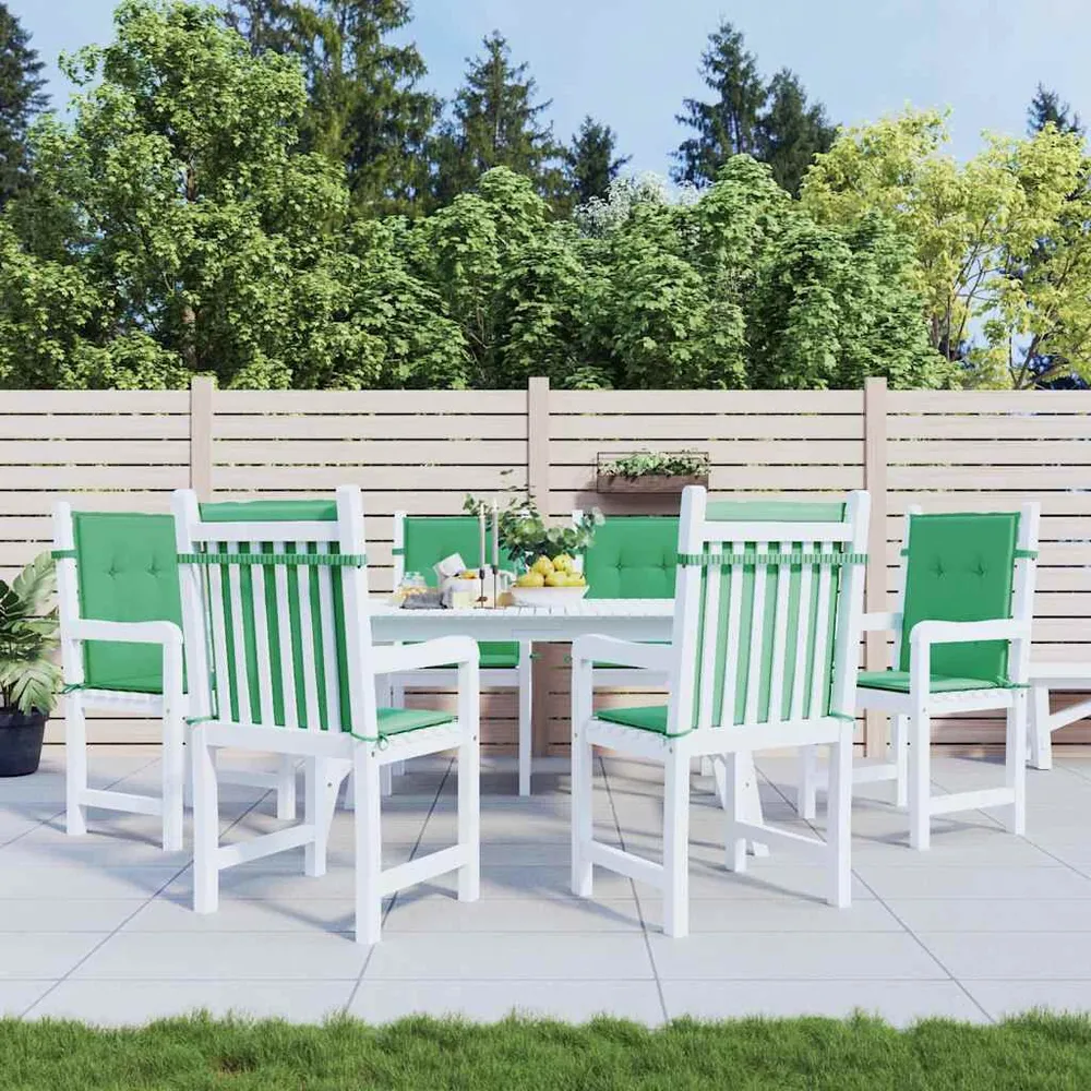 Almofadões lombares para cadeiras de jardim 6pcs oxford verde vidaXL