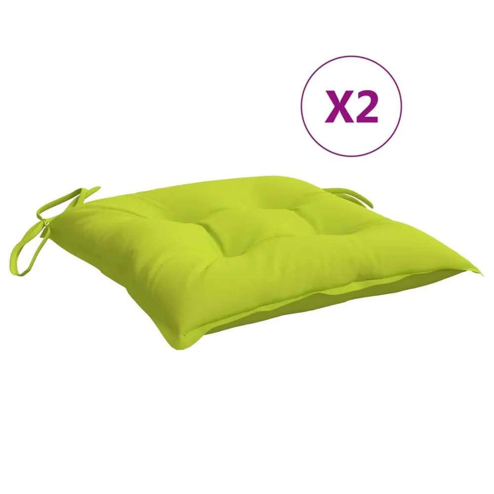Almofadões móveis de paletes 2pcs tecido oxford verde brilhante vidaXL