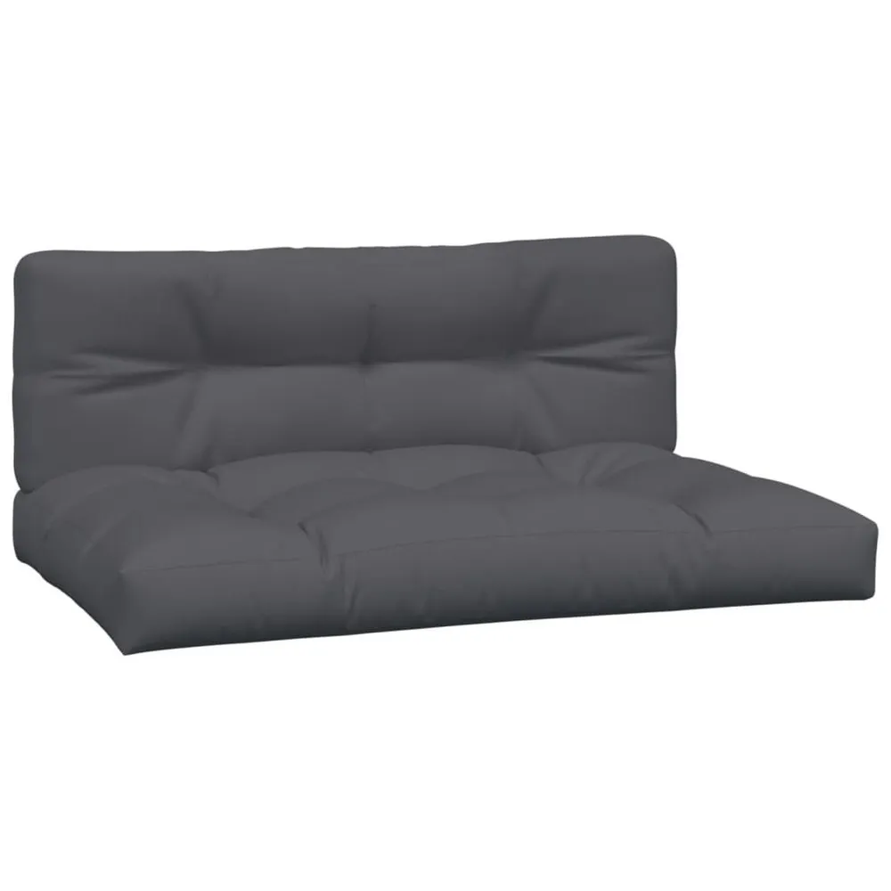 Almofadões de paletes 2 pcs tecido antracite vidaXL