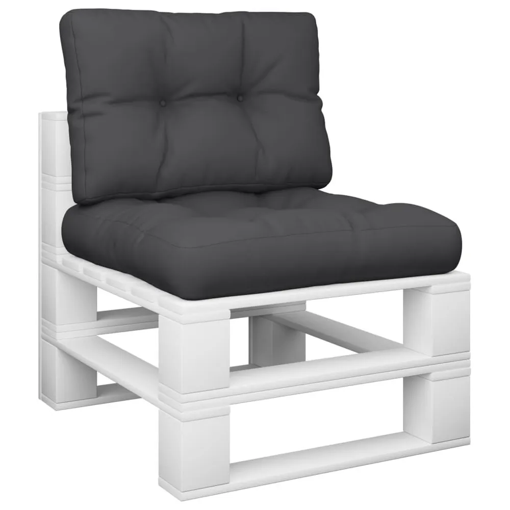 Almofadões de paletes 2 pcs tecido preto vidaXL