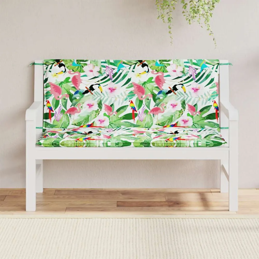 Almofadões para banco de jardim 2 pcs 120x50x7 cm tecido multicor vidaXL