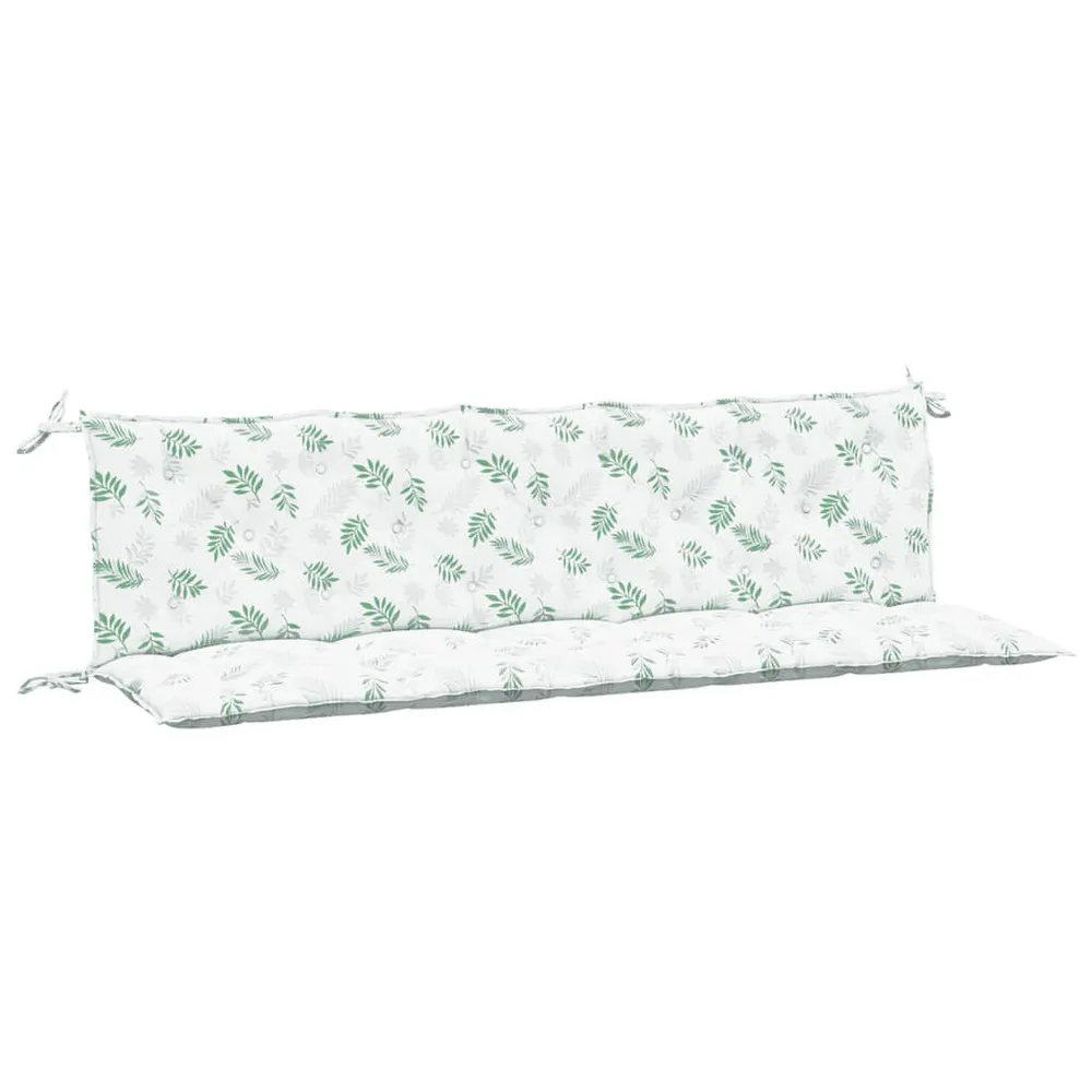 Almofadões para bancos de jardim 2pcs tecido oxford padrão folhas vidaXL