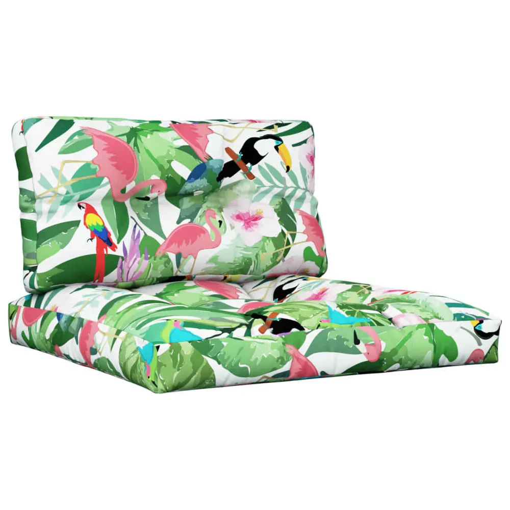Almofadões para móveis de paletes 2 pcs tecido multicolor vidaXL