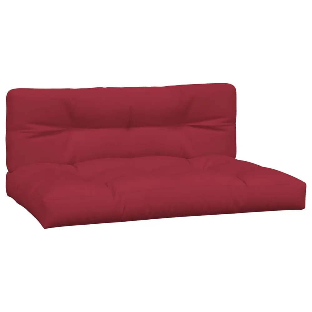 Almofadões para móveis de paletes 2 pcs tecido vermelho tinto vidaXL