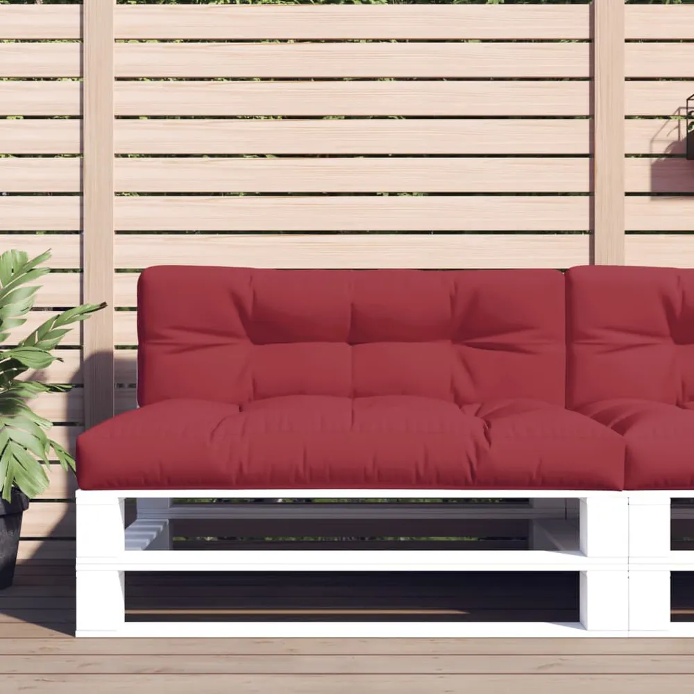 Almofadões para móveis de paletes 2 pcs tecido vermelho tinto vidaXL