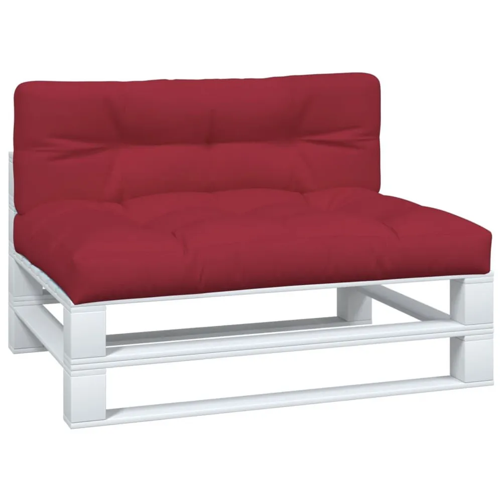 Almofadões para móveis de paletes 2 pcs tecido vermelho tinto vidaXL