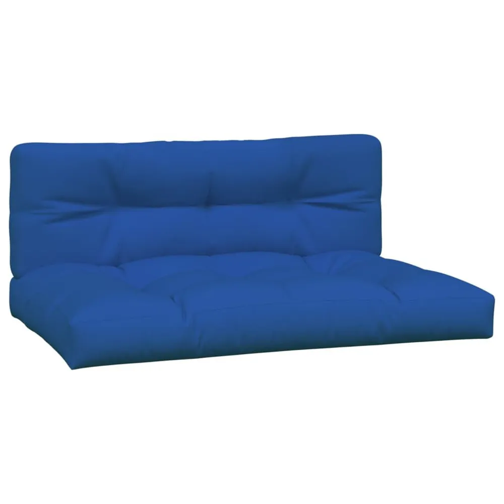 Almofadões para móveis de paletes 2 pcs tecido azul real vidaXL