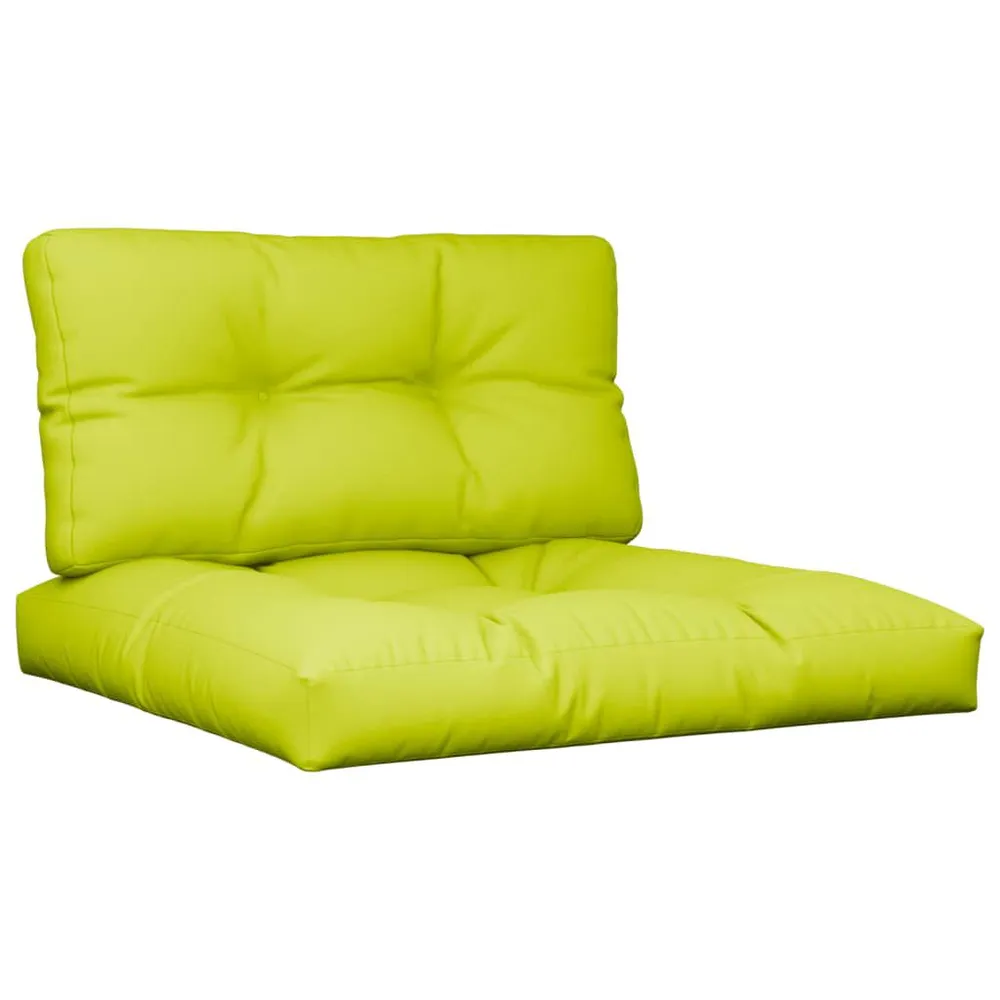 Almofadões para móveis de paletes 2 pcs tecido verde brilhante vidaXL