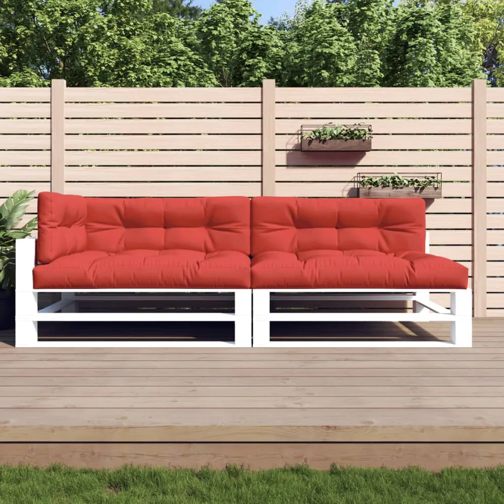 Almofadões para móveis de paletes 5 pcs tecido vermelho vidaXL