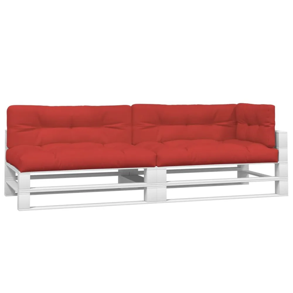 Almofadões para móveis de paletes 5 pcs tecido vermelho vidaXL