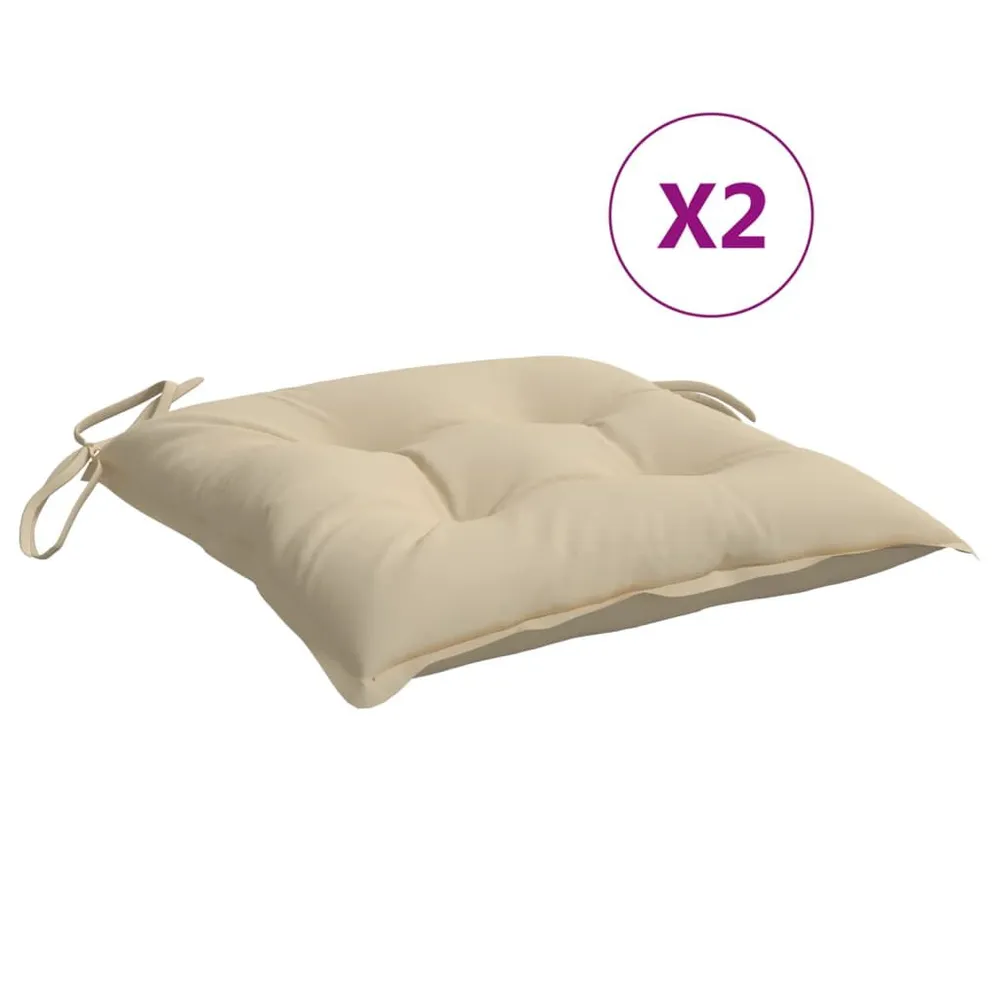 Almofadões para móveis de paletes 2 pcs tecido oxford bege vidaXL
