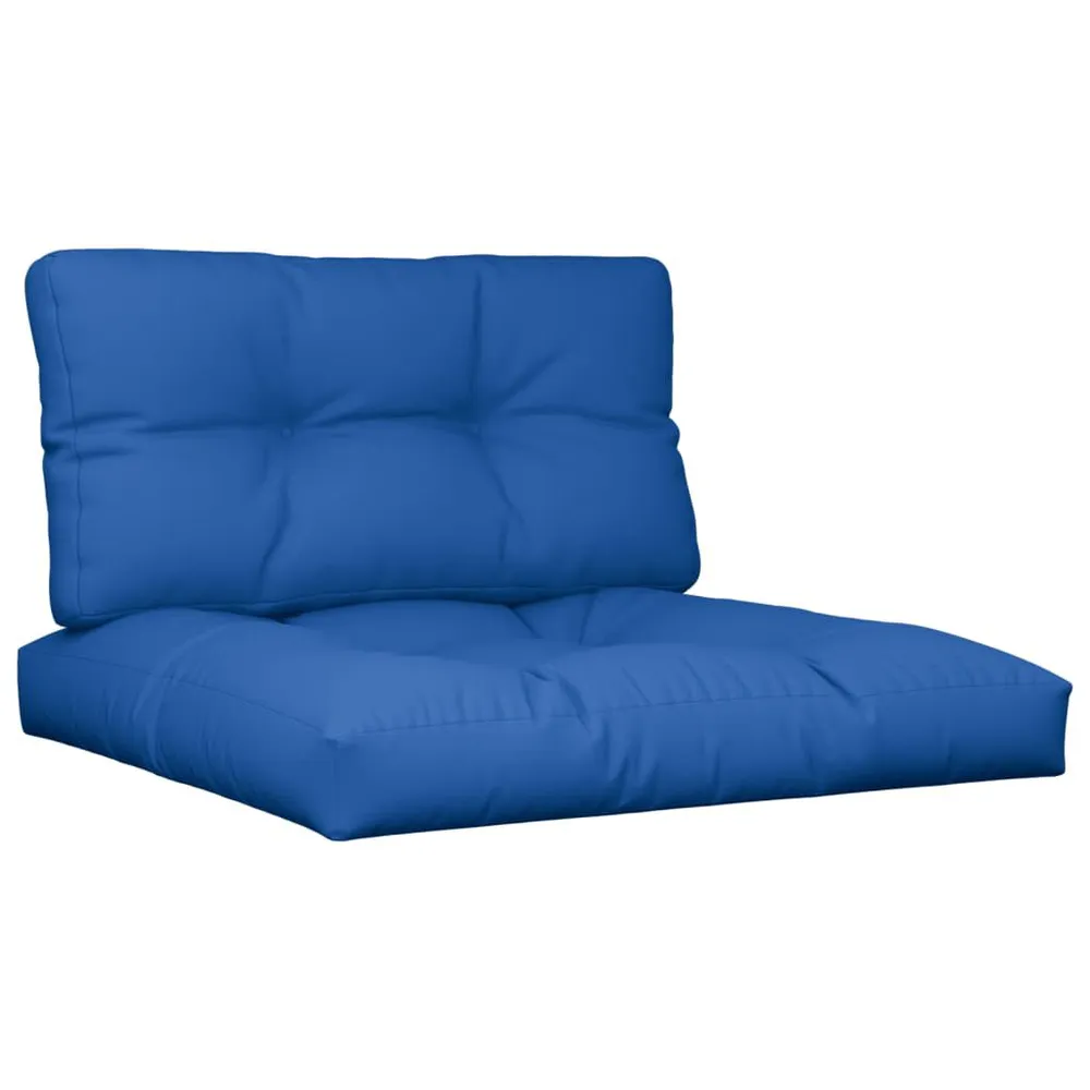 Almofadões para móveis de paletes 2 pcs tecido azul real vidaXL