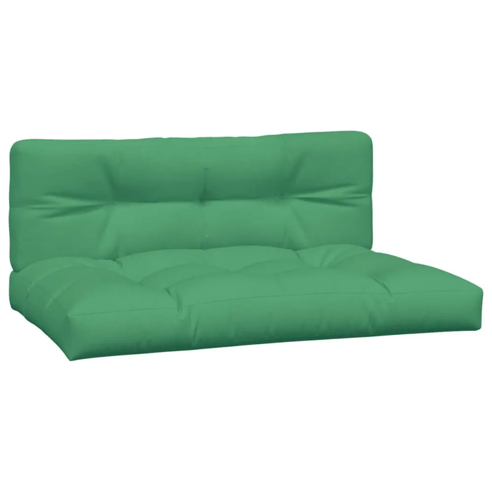Almofadões para móveis de paletes 2 pcs tecido verde vidaXL