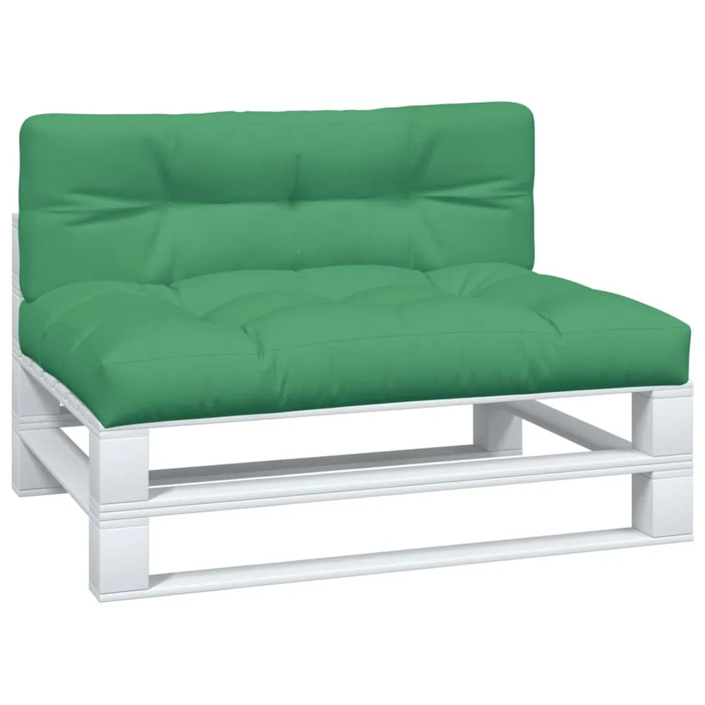 Almofadões para móveis de paletes 2 pcs tecido verde vidaXL