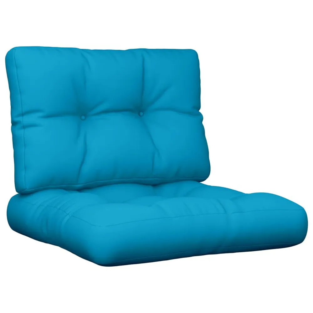 Almofadões para paletes 2 pcs tecido azul vidaXL