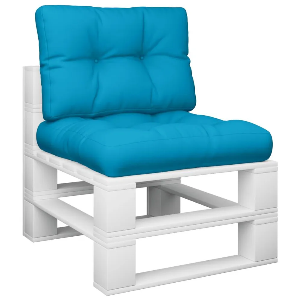 Almofadões para paletes 2 pcs tecido azul vidaXL