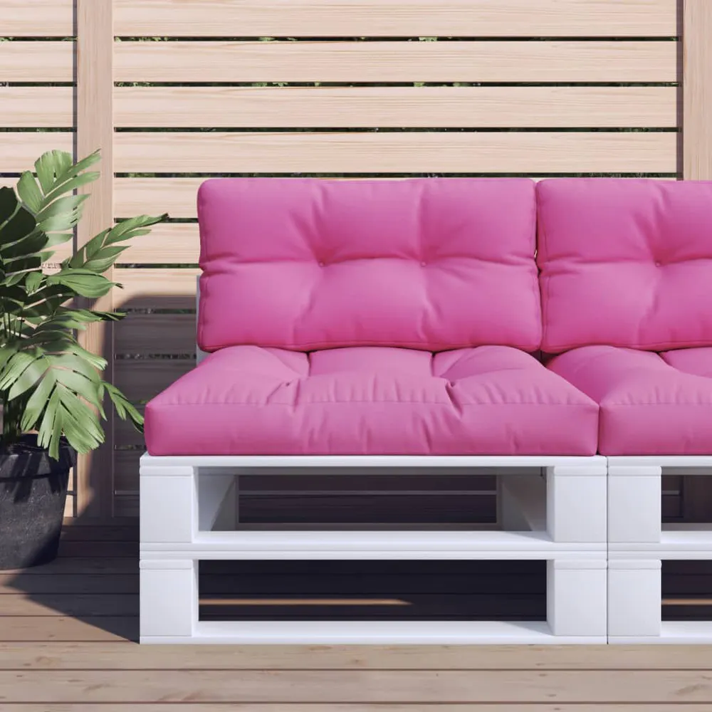 Almofadões para paletes 2 pcs tecido rosa vidaXL