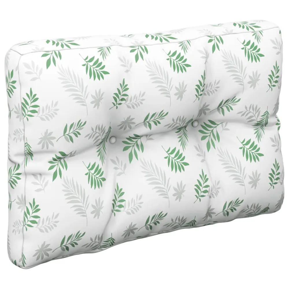 Almofadões para sofás de paletes 2 pcs tecido padrão de folhas vidaXL