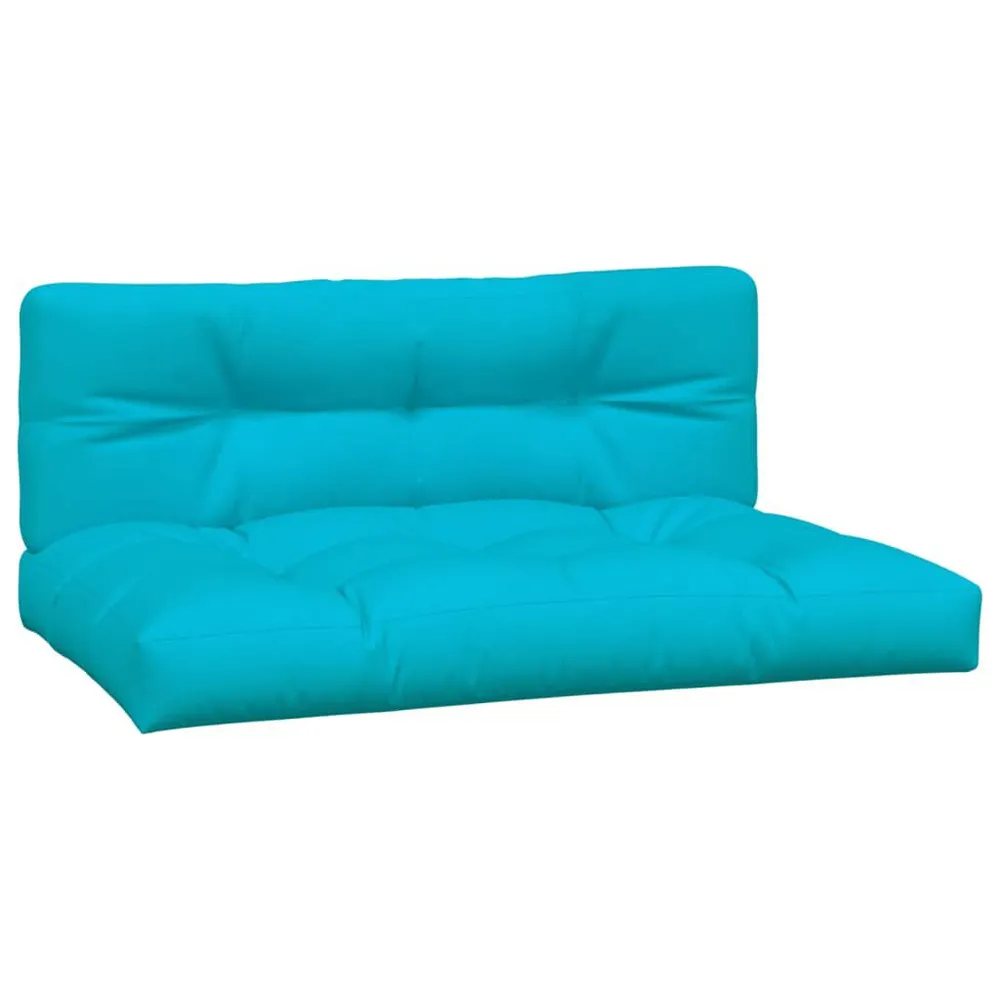 Almofadões para sofás de paletes 2 pcs tecido turquesa vidaXL