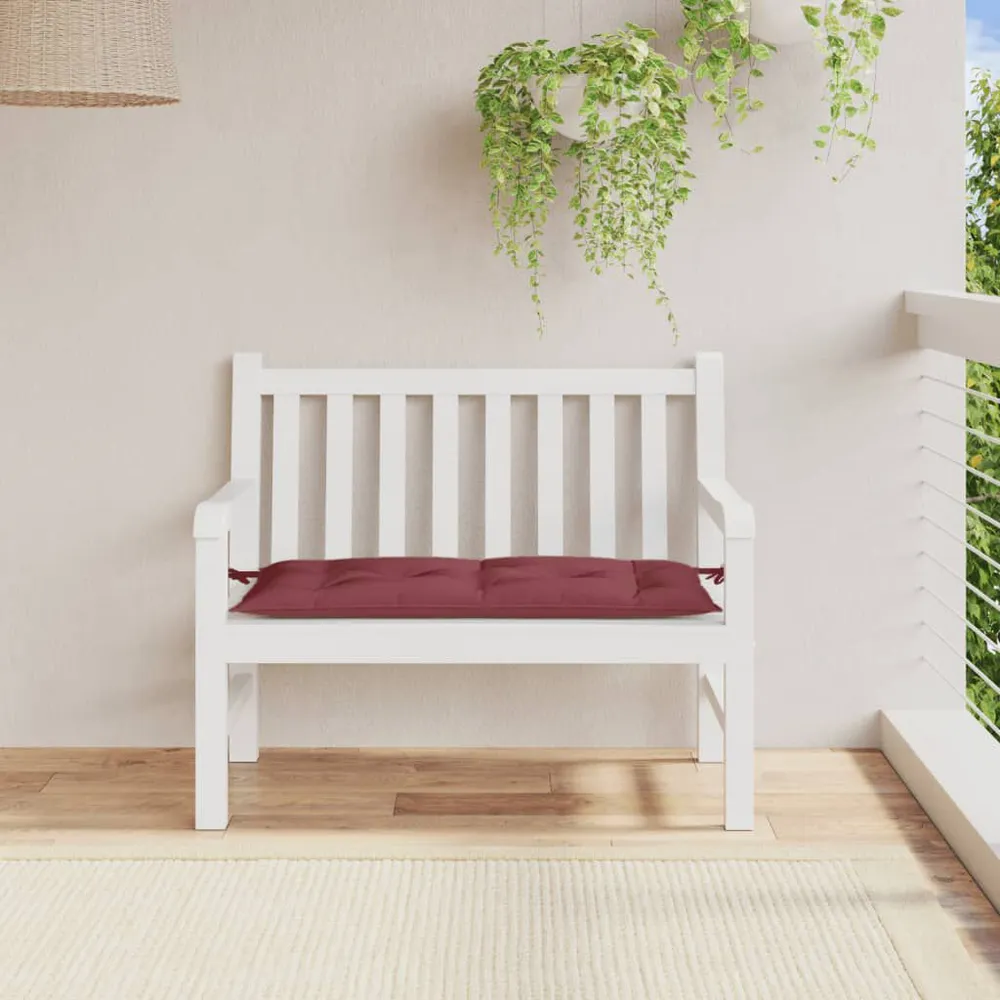 Almofadão banco jardim 100x50x7cm mesclado vermelho tinto vidaXL